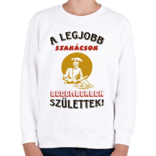 PRINTFASHION Szakács szülinapja december - Gyerek pulóver - Fehér gyerek pulóver, kardigán