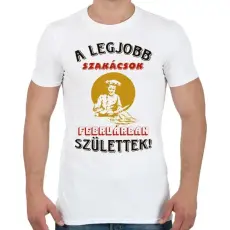 PRINTFASHION Szakács szülinapja február - Férfi póló - Fehér