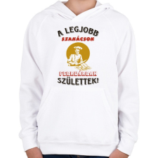 PRINTFASHION Szakács szülinapja február - Gyerek kapucnis pulóver - Fehér gyerek pulóver, kardigán