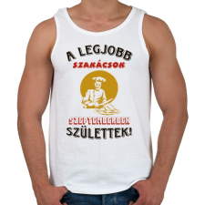 PRINTFASHION Szakács szülinapja szeptember - Férfi atléta - Fehér atléta, trikó
