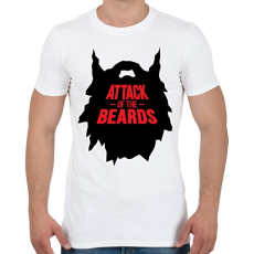 PRINTFASHION szakáll-attack... - Férfi póló - Fehér