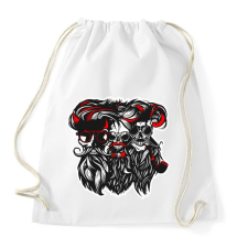 PRINTFASHION szakáll-kalóz szakáll - Sportzsák, Tornazsák - Fehér tornazsák
