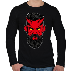 PRINTFASHION szakáll-sátáni erő - Férfi hosszú ujjú póló - Fekete
