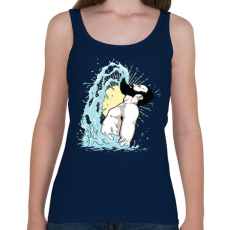 PRINTFASHION Szakállas csobbanás - Női atléta - Sötétkék