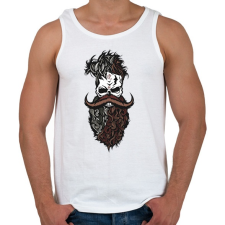 PRINTFASHION Szakállas hipster - Férfi atléta - Fehér atléta, trikó