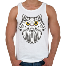 PRINTFASHION Szakállas macska - Férfi atléta - Fehér