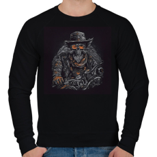 PRINTFASHION Szakállas motoros - Férfi pulóver - Fekete