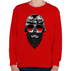 PRINTFASHION Szakállas motoros - Gyerek pulóver - Piros