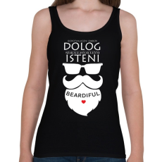 PRINTFASHION Szakállasnak lenni Isteni! - Női atléta - Fekete