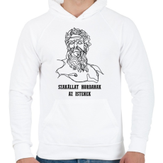 PRINTFASHION Szakállat hordanak az istenek - Férfi kapucnis pulóver - Fehér