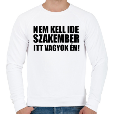 PRINTFASHION Szakember (1) - Férfi pulóver - Fehér férfi pulóver, kardigán