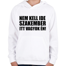PRINTFASHION Szakember (1) - Gyerek kapucnis pulóver - Fehér