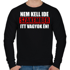 PRINTFASHION Szakember (4) - Férfi pulóver - Fekete férfi pulóver, kardigán