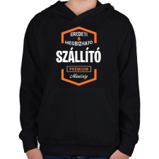 PRINTFASHION Szállító prémium minőség - Gyerek kapucnis pulóver - Fekete gyerek pulóver, kardigán