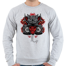 PRINTFASHION Szamuráj Bujinkan - Férfi pulóver - Sport szürke