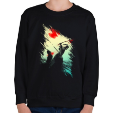 PRINTFASHION Szamuráj Finálé - Gyerek pulóver - Fekete