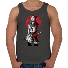 PRINTFASHION Szamuráj lány - Férfi atléta - Sötétszürke atléta, trikó