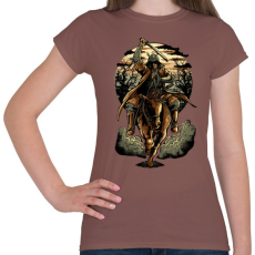 PRINTFASHION Szamuráj - Női póló - Mogyoróbarna