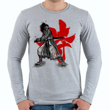 PRINTFASHION Szamuráj szellem - Férfi hosszú ujjú póló - Sport szürke férfi póló