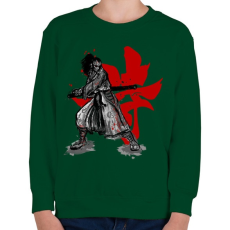PRINTFASHION Szamuráj szellem - Gyerek pulóver - Sötétzöld