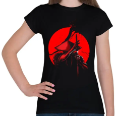 PRINTFASHION Szamuráj vágás - Női póló - Fekete