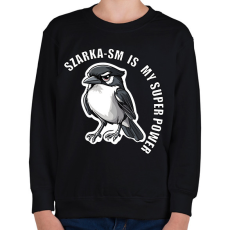 PRINTFASHION Szarkasztikus Szarka - Gyerek pulóver - Fekete