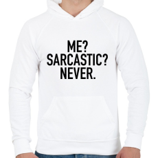 PRINTFASHION Szarkazmus - Férfi kapucnis pulóver - Fehér