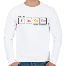 PRINTFASHION Szarkazmus kedvelő - Férfi pulóver - Fehér férfi pulóver, kardigán