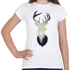 PRINTFASHION Szarvas absztrakt - Női póló - Fehér női póló