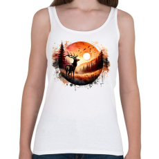 PRINTFASHION Szarvas - erdei naplemente - ajándék vadászoknak - Női atléta - Fehér