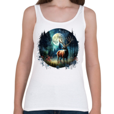 PRINTFASHION Szarvas - erdei telihold - ajándék vadászoknak - Női atléta - Fehér