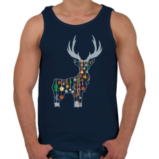 PRINTFASHION szarvas - Férfi atléta - Sötétkék