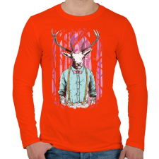 PRINTFASHION Szarvas - Férfi hosszú ujjú póló - Narancs férfi póló