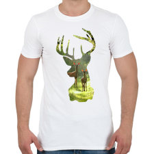PRINTFASHION Szarvas - Férfi póló - Fehér férfi póló