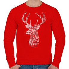PRINTFASHION Szarvas - Férfi pulóver - Piros