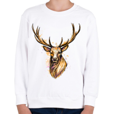 PRINTFASHION szarvas - Gyerek pulóver - Fehér