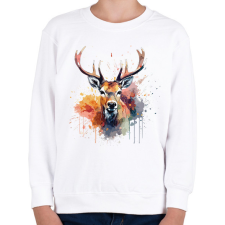 PRINTFASHION Szarvas - Gyerek pulóver - Fehér gyerek pulóver, kardigán