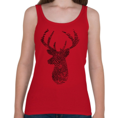 PRINTFASHION Szarvas  - Női atléta - Cseresznyepiros