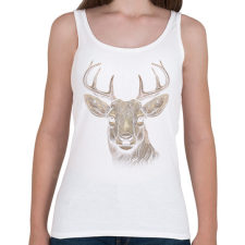 PRINTFASHION Szarvas - Női atléta - Fehér női trikó