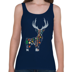 PRINTFASHION szarvas - Női atléta - Sötétkék