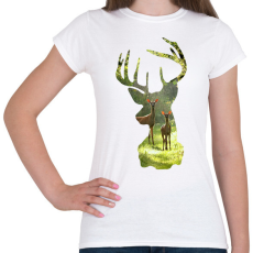 PRINTFASHION Szarvas - Női póló - Fehér