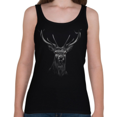 PRINTFASHION Szarvas portré - Női atléta - Fekete