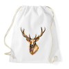 PRINTFASHION szarvas - Sportzsák, Tornazsák - Fehér