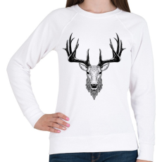 PRINTFASHION Szarvasbika - Női pulóver - Fehér