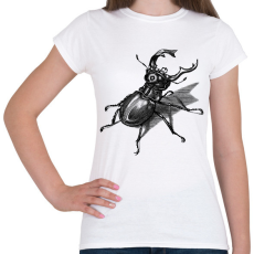 PRINTFASHION Szarvasbogár - vonalrajz - Női póló - Fehér