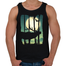 PRINTFASHION Szarvasbőgés - Férfi atléta - Fekete atléta, trikó