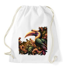 PRINTFASHION Szarvascsőrű madár - Sportzsák, Tornazsák - Fehér tornazsák