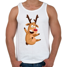 PRINTFASHION Szarvaska - Férfi atléta - Fehér
