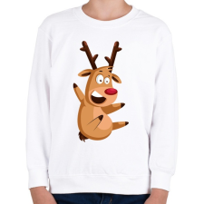 PRINTFASHION Szarvaska - Gyerek pulóver - Fehér gyerek pulóver, kardigán