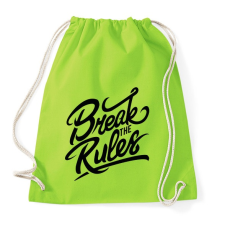 PRINTFASHION Szegd meg a szabályokat!  - Sportzsák, Tornazsák - Limezöld tornazsák